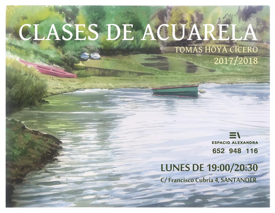 clases de acuarela 2017-2018, por Tomás Hoya Cicero