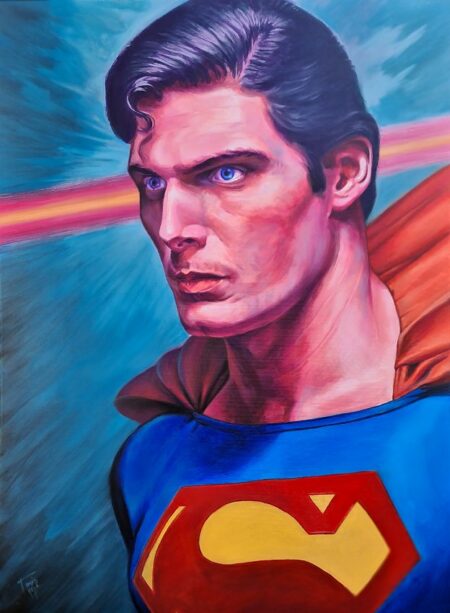 Superman, Christopher Reeves, Superman 1978 -FANART-ACRILICO-MARZO 2026-100X75